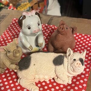 Adorable Pig Figurine Collection